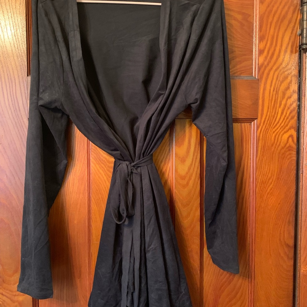 Elegant Black Women's Wrap dress